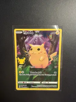 Pikachu 005/025 Celebrations Full Art Holo Rare Pokemon TCG - Image 1