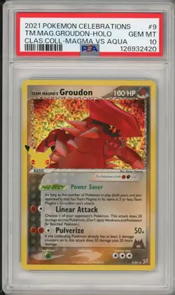 2021 Pokemon Celebrations Team Magma's Groudon Holo #9 PSA 10 - Image 1
