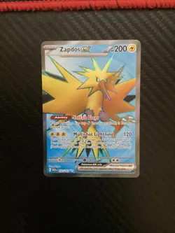 Pokemon Zapdos ex 192/165 Scarlet & Violet 151 Ultra Rare Full Art Holo NM - Image 1