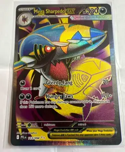 2025 Pokemon Phantasmal Flames Mega Sharpedo ex #113/094 Ultra Rare - Image 1
