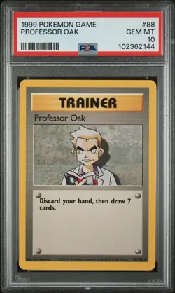 1999 POKEMON GAME #88 PROFESSOR OAK PSA 10 - Image 1