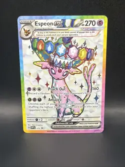 Pokemon Espeon EX SVP 175 Premium Figure Collection Black Star Promo - Image 1