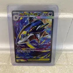 Pokemon Mega Sharpedo EX 127/094 MINT Me02: Phantasmal Flames Full Art Holo - Image 1