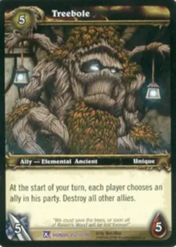 Damaged WoW TCG Treebole Fields of Honor World of Warcraft - Image 1