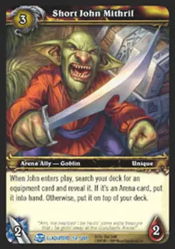 Moderate Play WoW TCG Short John Mithril Blood of Gladiators World of Warcraft - Image 1