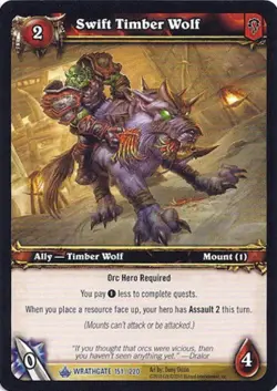 Moderate Play WoW TCG Swift Timber Wolf Wrathgate World of Warcraft - Image 1
