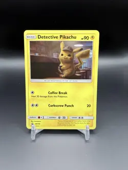 Pokemon Card TCG Detective Pikachu Detective Pikachu SM190 Promo Holo Near Mint - Image 1