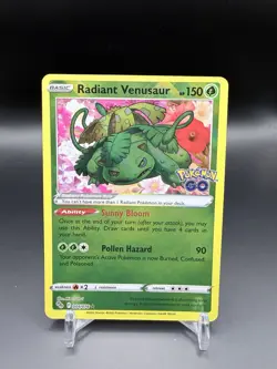 Pokemon Card - Radiant Venusaur Pokemon GO 004/078 Radiant Rare 2022 - Image 1