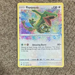 Pokemon Rayquaza Vivid Voltage Amazing Rare Holo 120 HP 138/185 Card - Image 1
