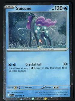 Suicune (Cosmos Holo) 026/094 Phantasmal Flames NM w/ SWIRL 🌀 Pokemon TCG - Image 4