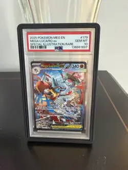 Pokemon Mega Evolution Lucario EX 179/132 PSA 10 - Image 1