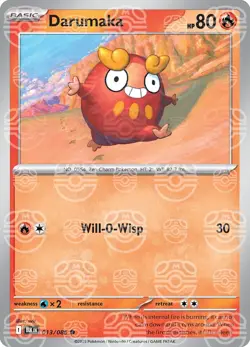 Darumaka 013/086 [Master Ball] Reverse Holo - Black Bolt Pokemon - Image 1