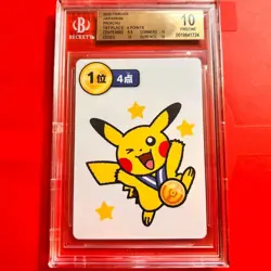 BGS 10 pristine pikachu 1st place 4 point pokemon taruka Japanese from Japan - Image 1