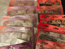 12 packs of Pokemon TCG Mega Evolution Ascended Heroes Tech Sticker Collection - Image 2