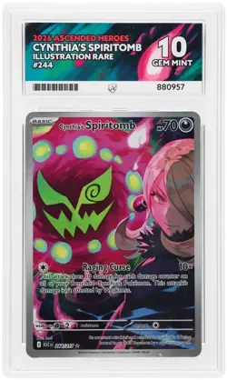 Pokemon TCG Ascended Heroes Cynthia's Spiritomb ACE 10 Perfect Subgrades - Image 1