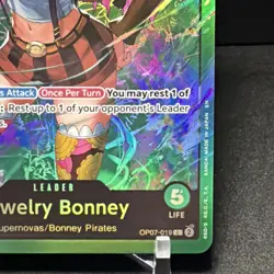 Jewelry Bonney OP07-019 ONE PIECE Tcg Card Game NM GREEN Leader - Image 2