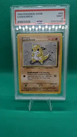 1999 POKEMON GAME #62 Sandshrew PSA 9 BASE SET - Image 1