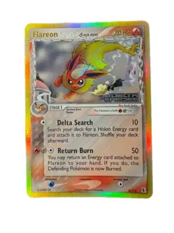 Flareon Delta Species LP+ NM- 5/113 EX Holon Phantoms Holo Pokemon Card - Image 1