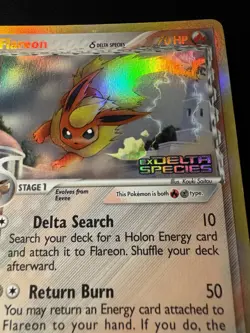 Flareon Delta Species LP+ NM- 5/113 EX Holon Phantoms Holo Pokemon Card - Image 3
