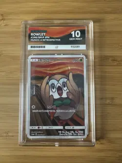 Rowlett 290/sm-p Munch Scream Pokemon Card ACE 10 (PSA 10U) - Image 1