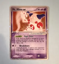 Pokemon TCG FireRed LeafGreen Mr. Mime EX Rare Holo Card 111/112 - Image 1
