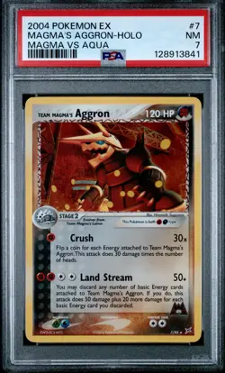 Aggron 7/95 PSA 7 RS EX Team Magma Vs Team Aqua Holo Pokemon Card ISL - Image 1