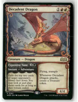 Decadent Dragon (Showcase) Normal R Wilds of Eldraine 287 NM - Image 1