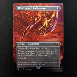 Bloodforged Battle-Axe (Borderless) Double Masters 2022 Regular MTG 🔥 NM! - Image 1