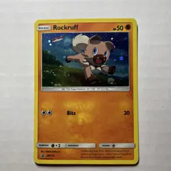 Pokemon TCG - Rockruff SM Black Star Promo SM120 Holo Promo 2018 - Image 1