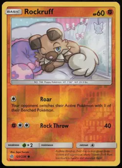 Rockruff 123/236 NM Cosmic Eclipse Common Pokemon - Image 1