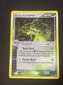 Team Aqua's Cacturne - 1/95 - Pokemon Ex Team Magma vs. Aqua Holo 2004 - Image 1