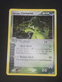 Team Aqua's Cacturne - 1/95 - Pokemon Ex Team Magma vs. Aqua Holo 2004 - Image 2