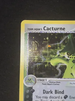 Team Aqua's Cacturne - 1/95 - Pokemon Ex Team Magma vs. Aqua Holo 2004 - Image 3