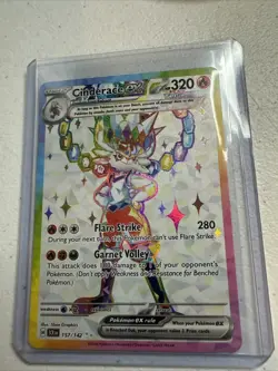 Pokemon TCG Cinderace EX Full Art Ultra Rare Rainbow Holo 157/142 - Image 1