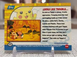 1999 Pokemon First Movie #44 Pikachu's Vacation (Looks Like Trouble...) Blue LP - Image 2