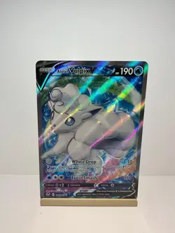 Alolan Vulpix V 173/195 Ultra Rare Silver Tempest Pokemon Near Mint - Image 1