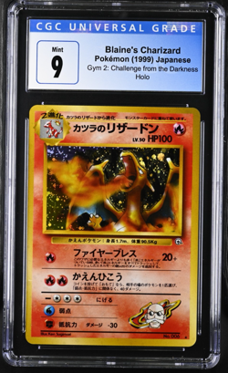 Pokemon 1999 Japanese Gym 2 Blaine's Charizard Holo CGC 9 MINT - Image 1