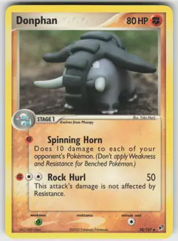 Donphan Uncommon Deoxys 30/107 Pokemon - Image 1