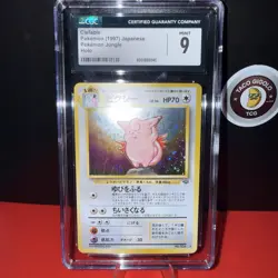 1997 Pokemon Japanese Jungle CLEFABLE #036 Holo CGC 9 MINT 🌀 HOLO SWIRL! 💎 - Image 2