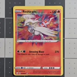 Reshiram OC Miscut Error Shining Fates Amazing Rare Pokemon Card 017/072 - Image 4