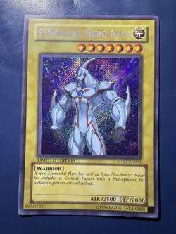 Yugioh Elemental HERO Neos CT03-EN001 Secret Rare Limited Near Mint - Image 1