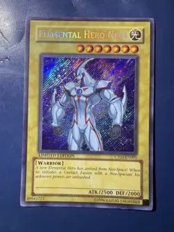 Yugioh Elemental HERO Neos CT03-EN001 Secret Rare Limited Near Mint - Image 2