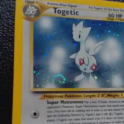 WOTC Pokemon VERTICAL DOUBLE SWIRL Neo Genesis Togetic 16/111 Holo Rare 2000 - Image 3