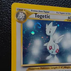 WOTC Pokemon VERTICAL DOUBLE SWIRL Neo Genesis Togetic 16/111 Holo Rare 2000 - Image 4