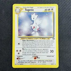 Togetic 16/111 Neo Genesis Holo Rare Swirl Pokemon Card Ken Sugimori HP - Image 1
