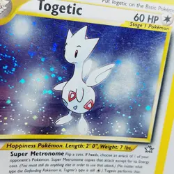 Togetic 16/111 Neo Genesis Holo Rare Swirl Pokemon Card Ken Sugimori HP - Image 5