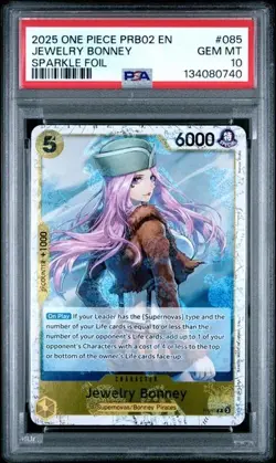 *POP 10* PSA 10 - 2025 One Piece PRB02 P-085 Jewelry Bonney - Sparkle Foil - Image 1