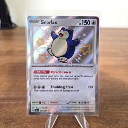 Snorlax 202/091 Paldean Fates Shiny Rare Pokemon Card – Near Mint - Image 1