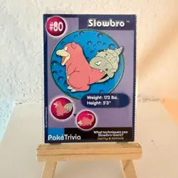 Slowbro #80 Pokemon Burger King 1999 PokeTrivia Movie Card Original 151 - Image 1