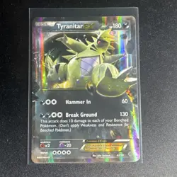 Pokemon Tyranitar EX 42/98 XY Ancient Origins Ultra Rare Holo Card - Image 1